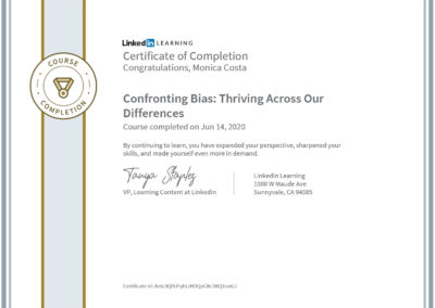 certificate confronting bias : thriving across our differences