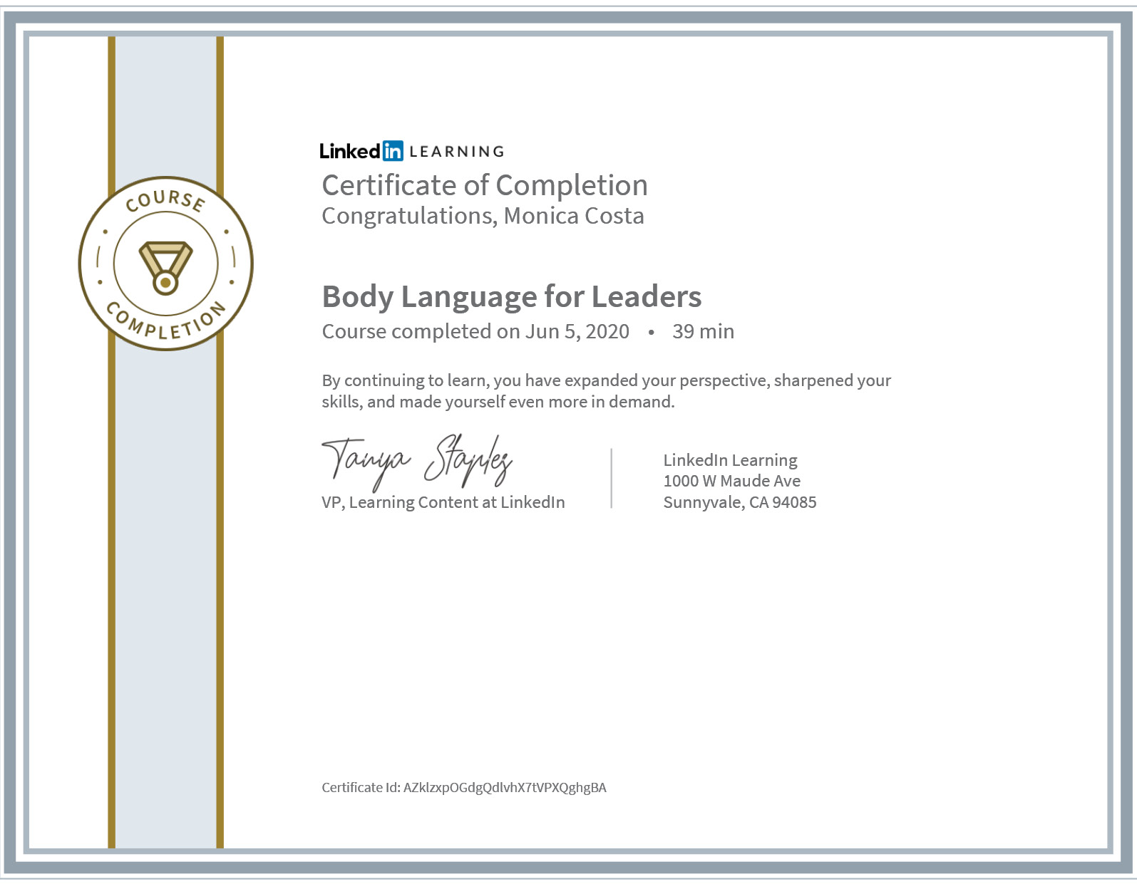 certificate body language for leaders