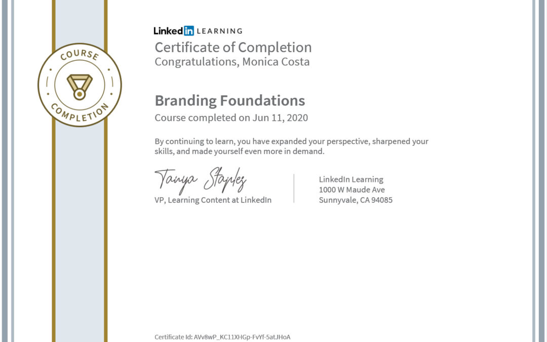 certificate completion branding foundation