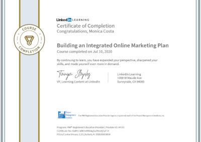certificate building an integrated online marketing plan