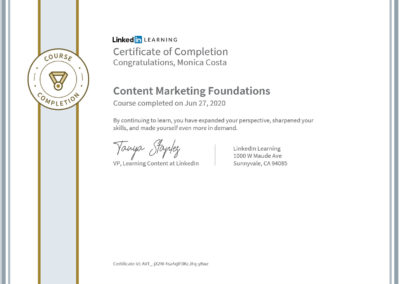 certificate content marketing foundation