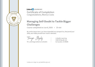 certificate managing self doubt