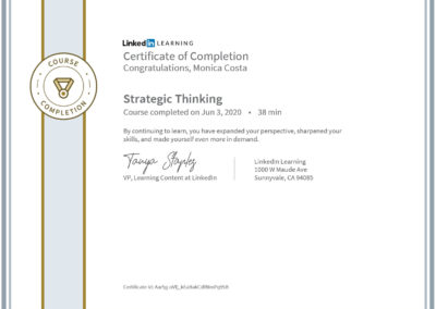 certificate strategic thinking