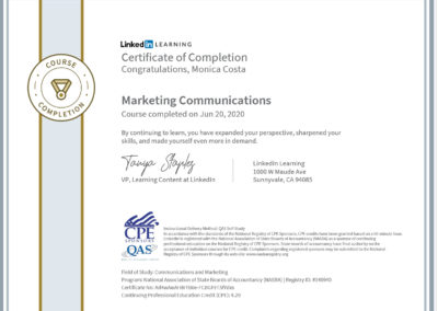 Certificate Marketing Communication