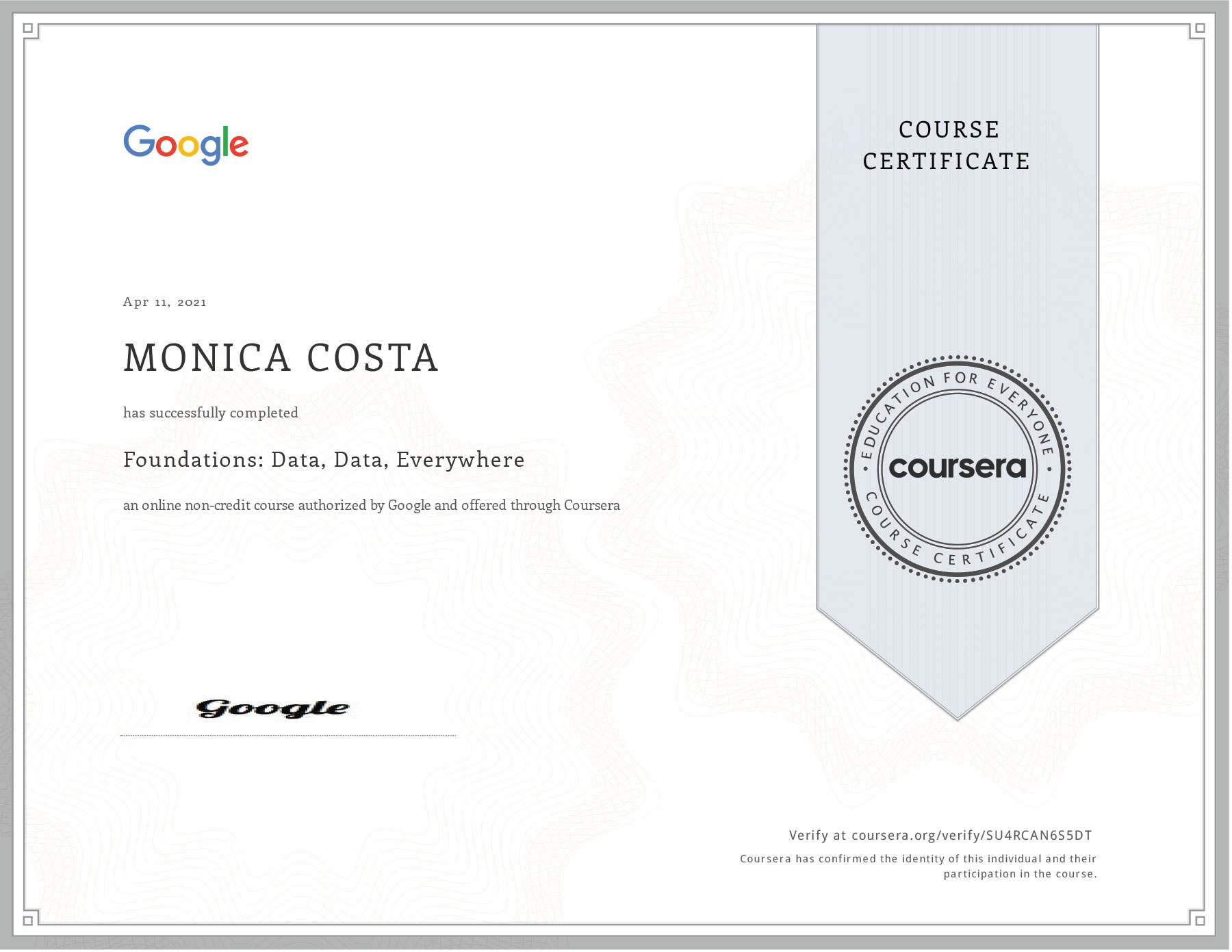 Foundation Data Analytics - Google Data Analytics Professional Certificate