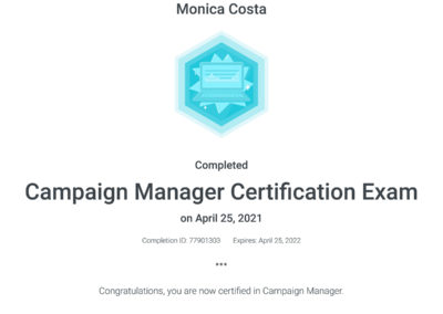 Campaign Manager Certification