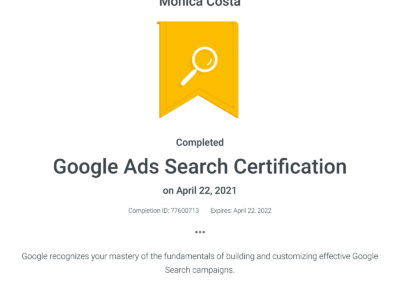 Google Ads Search Certificate