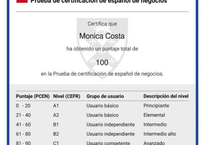 Prueba de certificación de español de negocios (PCEN)