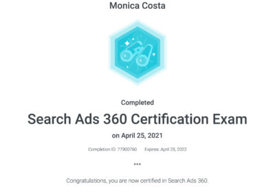 Search Ads 360 Certification