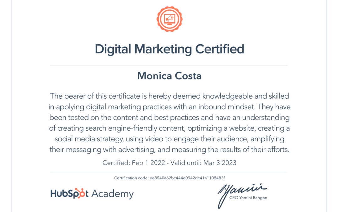 Digital Marketing Certification