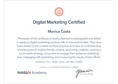 Digital Marketing Certification