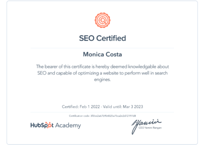 SEO certified