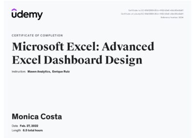 Advanced Excel Dashboard Design