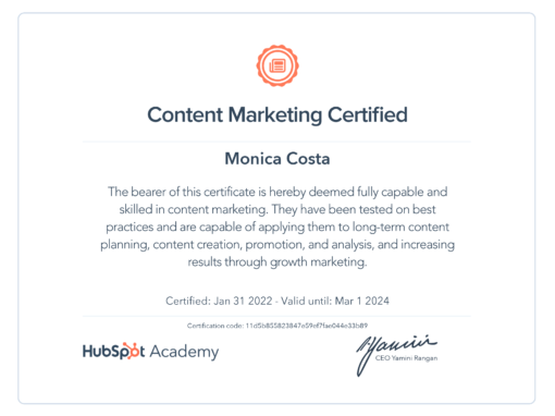 Content Marketing Certificate