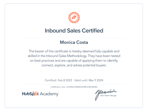Inbound Sales Certificate