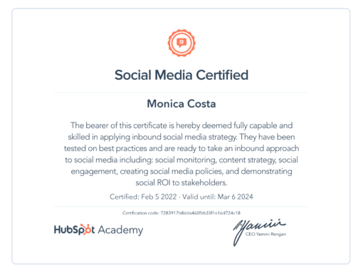 Social Media Certificate