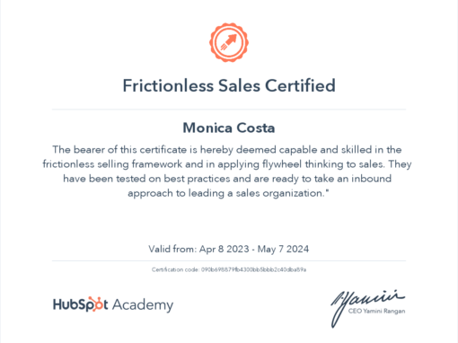 Frictionless Sales Certificate
