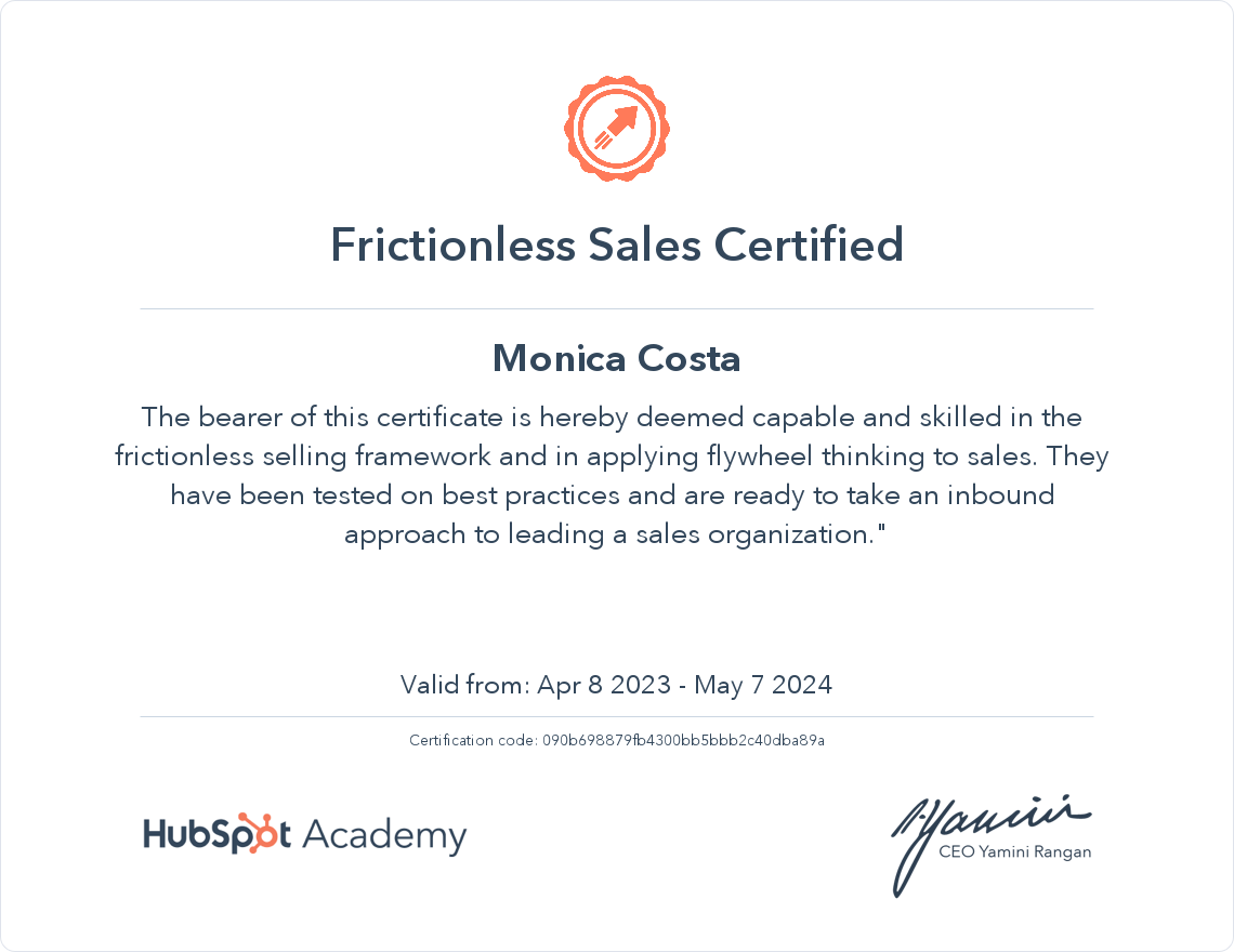 Sales Management Certificate