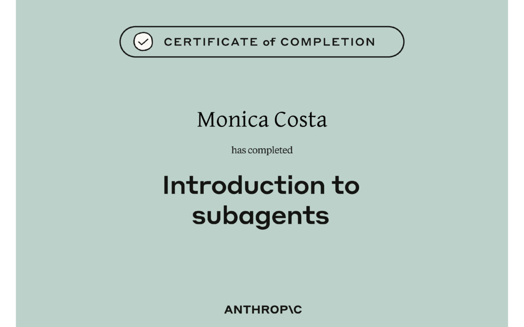 Introduction to Subagents | Anthropic Academy Certificate