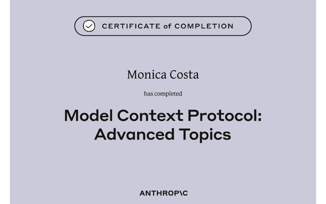 Model Context Protocol: Advanced Topics | Anthropic Academy Certificate