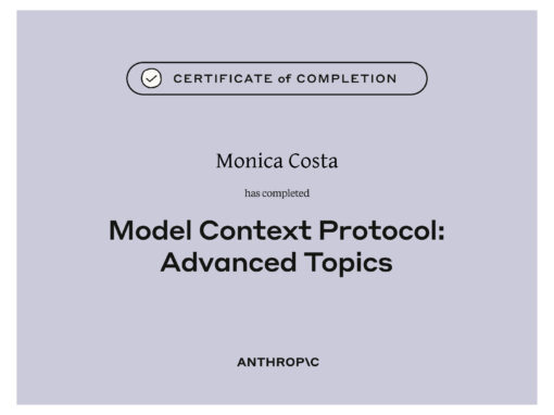 Model Context Protocol: Advanced Topics | Anthropic Academy Certificate
