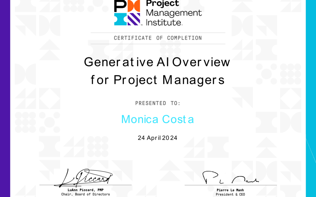 Generative AI Overview for Project Managers | PMI Certificate