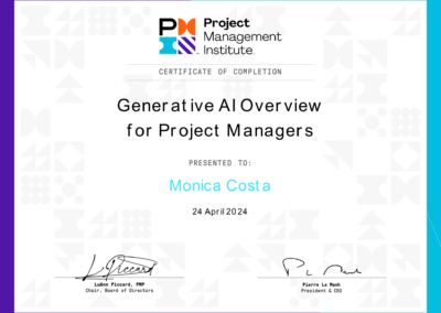 Generative AI Overview for Project Managers | PMI Certificate