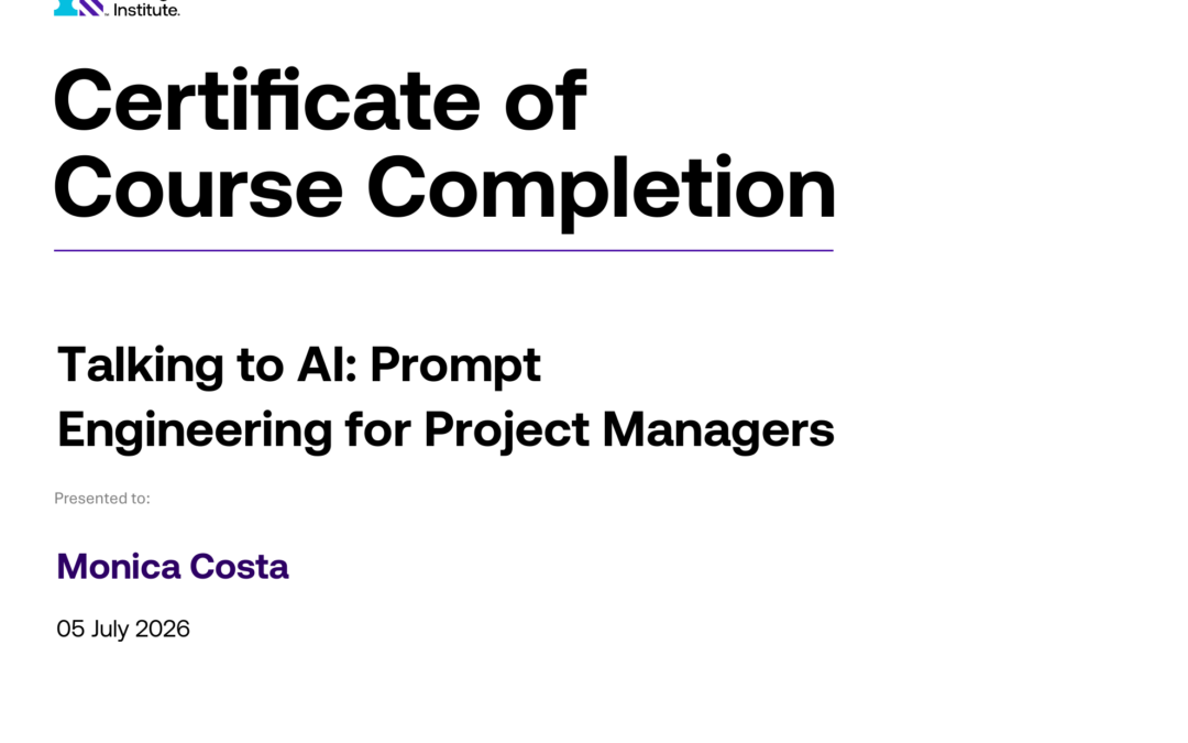 Talking to AI: Prompt Engineering for Project Managers | PMI Certificate