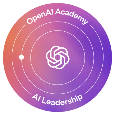 OpenAI Academy AI Leadership credential issued to Monica Costa